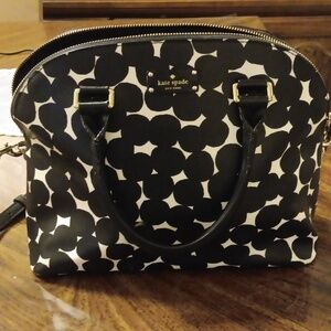 Kate Spade Black and White Polka Dot Satchel